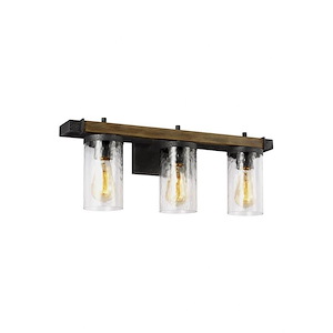 Feiss Lighting-Angelo-3 Light Bath Vanity Approved for Damp Locations in Rustic Style-24.25 Inch Wide by 9.38 Inch High