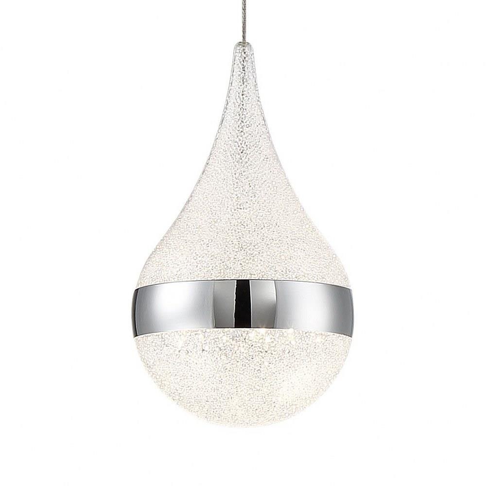 George Kovacs Lighting P1453-077-L Silver Slice-9W LED Mini Pendant-4.75  Inches Wide by 8.25 Inches Tall
