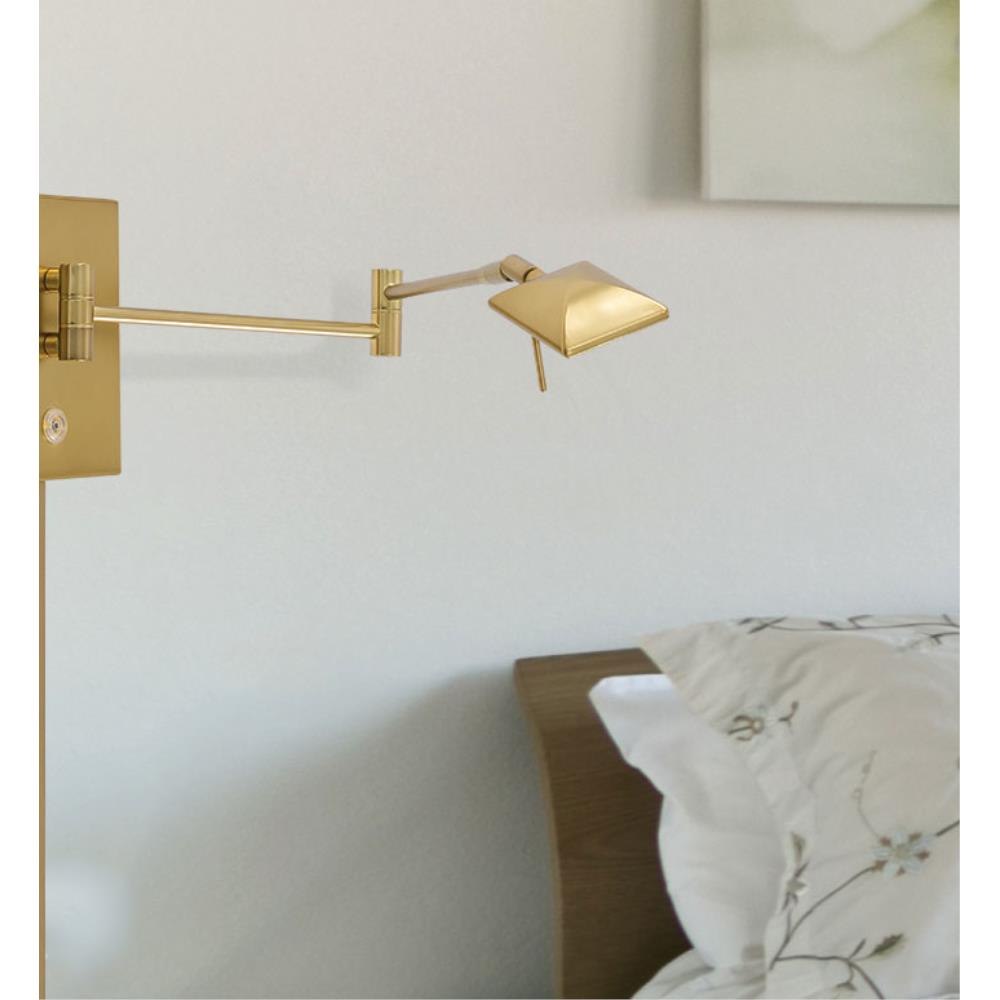 George Kovacs Lighting P432G Georges Reading Room-8W LED Swing Arm  Wall Sconce in Contemporary Style-13.75 Inches Wide by 6.25 Inches Tall