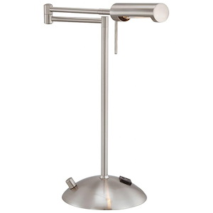 1 Light Swing Arm Table Lamp In Contemporary Style-17.5 Inches Tall and 7.5 Inches Wide