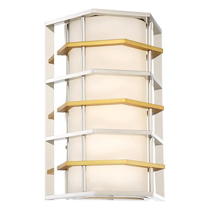 Levels-16W 1 LED Wall Sconce in Contemporary Style-9 Inches Wide by 13 Inches Tall