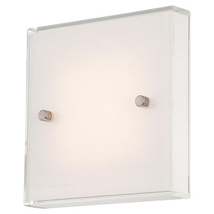 12W 1 LED Wall Sconce in Contemporary Style-6.75 Inches Wide by 6.75 Inches Tall