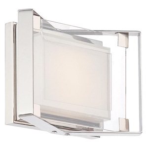 Crystal Clear-11W 1 LED Bath Vanity in Contemporary Style-10 Inches Wide by 6.75 Inches Tall