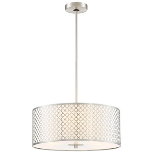 Dots-Three Light Pendant in Contemporary Style-18 Inches Wide by 7.25 Inches Tall