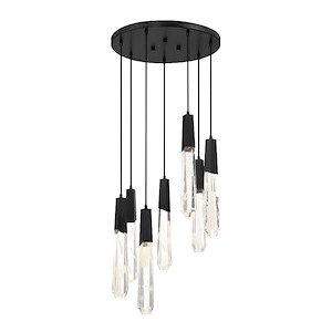 Drifting Droplets - 42W 7 LED Pan Pendant-18 Inches Tall - 1335855