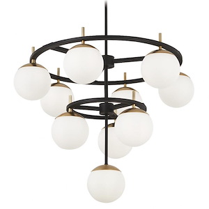 Alluria-Ten Light Chandelier-30 Inches Wide by 25.5 Inches Tall