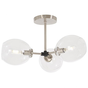 Nexpo-Three Light Semi-Flush Mount-19 Inches Wide by 10.75 Inches Tall