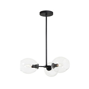Nexpo - 3 Light Semi-Flush Mount-10.75 Inches Tall and 19 Inches Wide