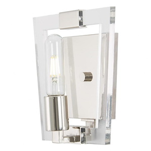 Crystal Chrome-One Light Bath Vanity-8 Inches Wide by 8.75 Inches Tall - 704716