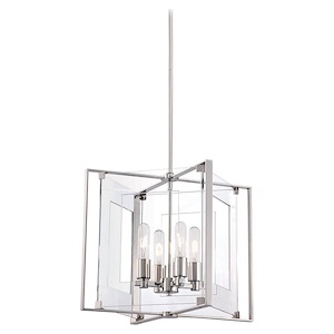 Crystal Clear-Four Light Pendant in Contemporary Style-14.75 Inches Wide by 15.5 Inches Tall - 523187