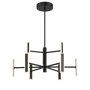 Edge - 486W 9 LED Chandelier-8.25 Inches Tall and 54 Inches Wide