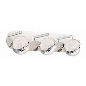 Silver Slice-24W 3 LED Bath Vanity-6.5 Inches Wide by 6.5 Inches Tall
