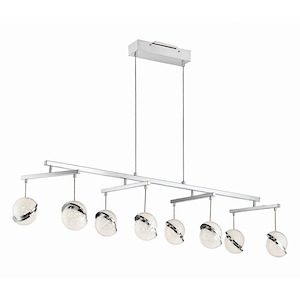Silver Slice-60W 8 LED Island-13 Inches Wide by 11.5 Inches Tall - 871762