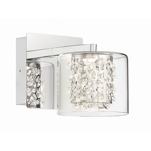Wild Gems-7W 1 LED Bath Vanity-5.25 Inches Wide by 5.5 Inches Tall