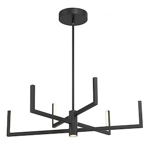 Articular - 120W 6 LED Chandelier-9 Inches Tall and 24.25 Inches Wide