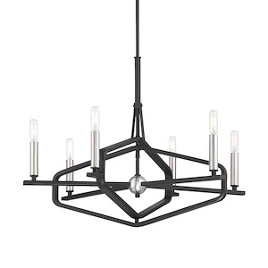 6 Light Chandelier-28 Inches Wide by 21.5 Inches Tall