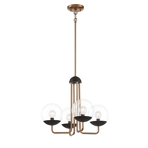Outer Limits-4 Light Chandelier-19 Inches Wide by 16.25 Inches Tall - 1215499