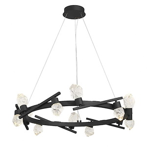 Kosmyc - 600W 12 LED Chandelier-13.5 Inches Tall and 33.25 Inches Wide