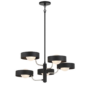 Lift Off-5 Light Chandelier in Contemporary Style-26 Inches Wide by 12 Inches Tall - 1025901