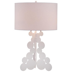 Two Light Table Lamp in Contemporary Style-11 Inches Wide by 27.25 Inches Tall