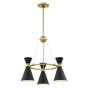 Conic-Three Light Pendant in Transitional Style-20 Inches Wide by 21 Inches Tall
