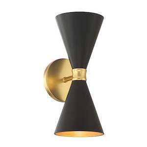 Conic - 2 Light Wall Sconce-13 Inches Tall and 5.5 Inches Wide
