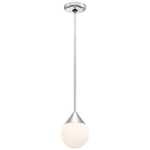 Simple-One Light Pendant in Contemporary Style-6 Inches Wide by 8 Inches Tall