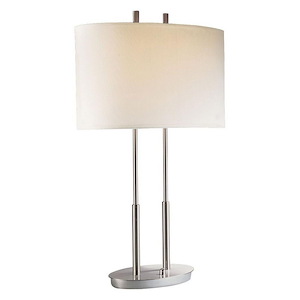 Two Light Table Lamp in Contemporary Style-11 Inches Wide by 27.25 Inches Tall