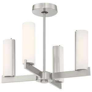 Tube-176W 4 LED Convertible Chandelier in Contemporary Style-18 Inches Wide by 9 Inches Tall - 523333