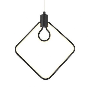 Edison'S Outline - 16W 1 LED Pendant-13 Inches Tall and 11.5 Inches Wide - 1335923