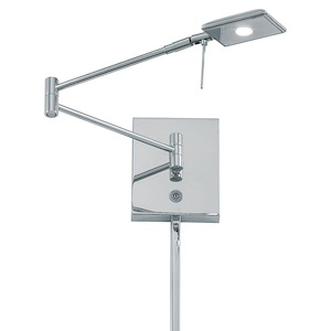 George's Reading Room-1 LED Swing Arm Wall Sconce in Contemporary Style-13.75 Inches Wide by 6.25 Inches Tall - 351183