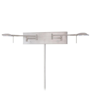 George&#39;s Reading Room-16W 2 LED Swing Arm Wall Sconce in Contemporary Style-26.5 Inches Wide by 4.5 Inches Tall