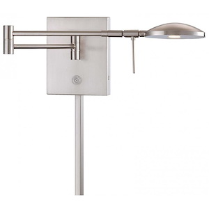 George&#39;s Reading Room-8W 1 LED Swing Arm Wall Sconce in Contemporary Style-14.75 Inches Wide by 6.25 Inches Tall