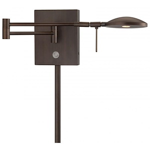 George's Reading Room-8W 1 LED Swing Arm Wall Sconce in Contemporary Style-14.75 Inches Wide by 6.25 Inches Tall - 433480