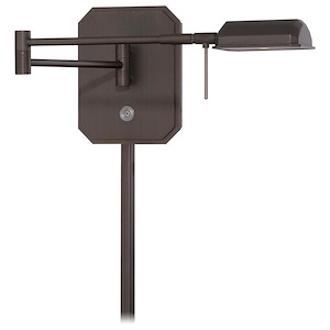 George's Reading Room - 14 Inch 8W 1 LED Swing Arm Wall Sconce - 537216