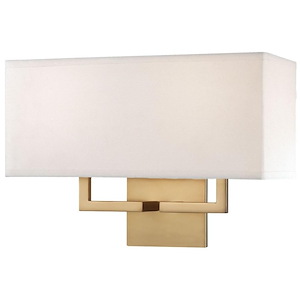 Two Light Wall Sconce in Transitional Style-16 Inches Wide by 11 Inches Tall