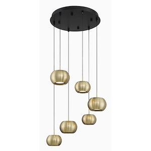 Halo - 360W 6 LED Pan Pendant-5.75 Inches Tall and 20.5 Inches Wide - 1294753