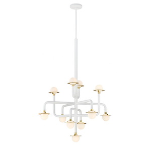 Tubular - 44W 2 LED Chandelier-23.75 Inches Tall and 29.375 Inches Wide - 1294765