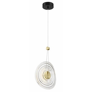 Topknot - 6W 1 LED Pan Pendant-16 Inches Tall and 11 Inches Wide - 1294793