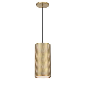 Grid - 1 Light Pendant-12.5 Inches Tall and 6 Inches Wide - 1294801