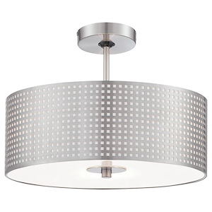 Grid - Three Light Semi-Flush Mount - 523283
