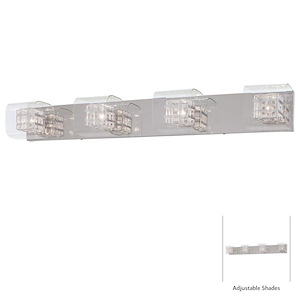 Jewel Box-Four Light Bath Vanity in Contemporary Style-36.75 Inches Wide by 4.75 Inches Tall - 228340
