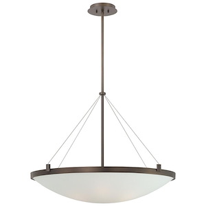 Suspended-Six Light Pendant in Contemporary Style-34.5 Inches Wide by 26.5 Inches Tall