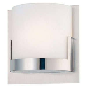 Convex-One Light Bath Vanity in Contemporary Style-5 Inches Wide by 5 Inches Tall