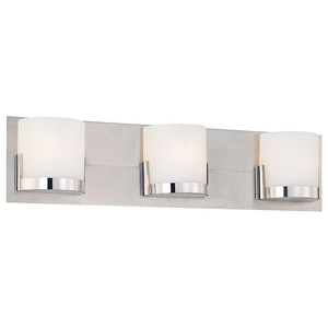 Convex-Three Light Bath Vanity in Contemporary Style-21 Inches Wide by 5 Inches Tall - 228317