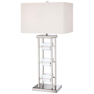 Two Light Table Lamp in Contemporary Style-11 Inches Wide by 33.5 Inches Tall