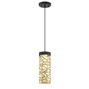 Golden Eclipse-8W 1 LED Mini Pendant-4.5 Inches Wide by 12.63 Inches Tall - 1215281