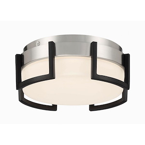 Bezel Set - 15W 1 LED Flush Mount-3.88 Inches Tall and 10 Inches Wide