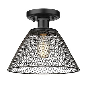 Carver - 1 Light Semi-Flush Mount In Transitional Style-8.25 Inches Tall and 10 Inches Wide - 1118408