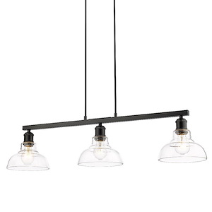 Carver - Linear Pendant in Sturdy style - 8.25 Inches high by 35.5 Inches wide